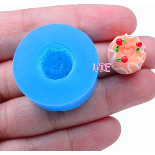 GYL229U 14.4mm Puff Pastry Cake Silicone Mold Fondant Cake Decoration Candy Resin Clay Earrings Necklace Craft Soap Candle