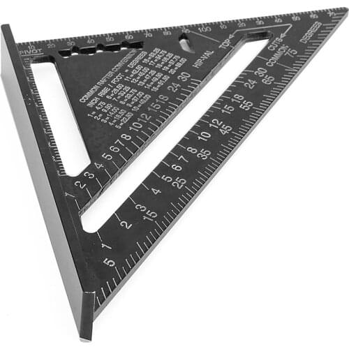 Aluminum Alloy Triangle Angle Ruler Protractor 7 inch Speed Square Metric Woodworking Layout Gauge Measure Tool Gauges For Build