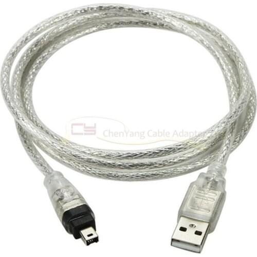 USB Male to Firewire IEEE 1394 4 Pin Male iLink Adapter Cord firewire 1394 Cable for SONY DCR-TRV75E DV 1.5m
