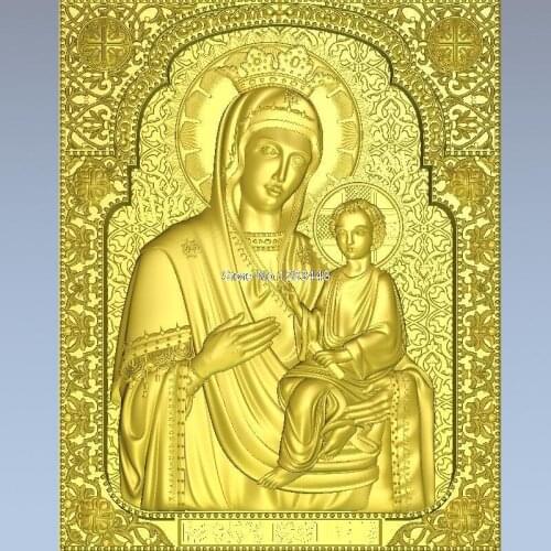 High quality 3d model relief for cnc or 3D printers in STL file Ikona_0005_ikona_bojiei_materi_skoroposlushnitsa