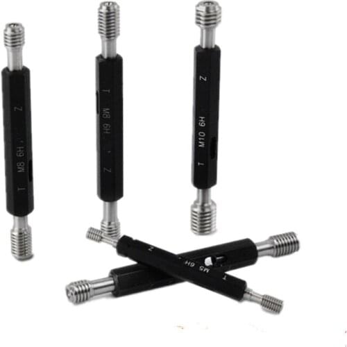 High precision Thread Plug Gauge GO/NO GO Gage Metric Gauge 6H Precision Internal Screw Gage Fine,Pitch Thread Test Tool 1pcs