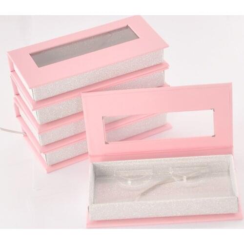 10/Pack Wholesale False Eyelashes Box Package Eyelash Packaging Box Faux Cils 25mm Mink Eyelashes Makeup Lashes Cases With Tray