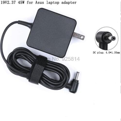 100pcs/lot EU US Plug Laptop Ac Adapter Laptop Charger 19v 2.37a 45w 4.0mm*1.35mm for Asus UX305F UX21A UX31A UX32A UX32V