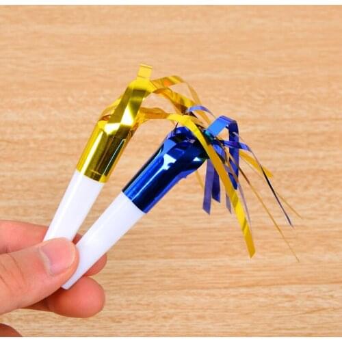 6Pcs/set Funny Candy Color Whistles Kids Children Birthday Party Blowing Dragon Filamentous Blowout Birthday Toys Gifts 16.5cm