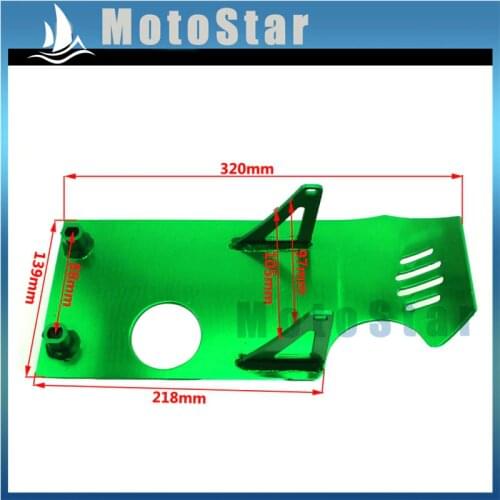 Green Aluminum Engine Skid Plate For Chinese 50cc 70cc 90cc 110cc 125cc 140cc Pit Dirt Bike BSE SSR YCF YX Lifan Taotao