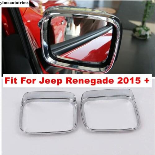 Rearview Mirror Rain Eyebrow Side Rain Shield Guard Sun Visor Shade Protector Frame Cover Trim Fit For Jeep Renegade 2015 - 2020