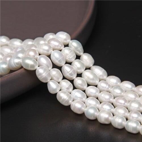 Wholesale 6-7mm Natural Rice Shape White Freshwater Pearl Beads Loose Beads for Jewelry Making DIY Bracelet Necklace Earrings