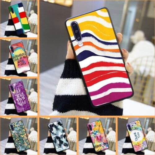 Phone Case For Huawei P20 Lite P Smart Plus 2019 Art Quotes Painting Silicone Back Cover For Huawei P30 Lite Pro P Smart Z