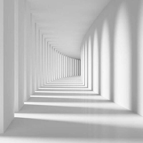 Custom White passage corridor photo wallpaper for living room sofa spatial extension personality wall mural wallpaper painting