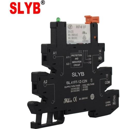 Good Quality 24VAC/DC Slim Interface Mini Relay SLYB SL41FF-1Z-C2N 12VAC/DC