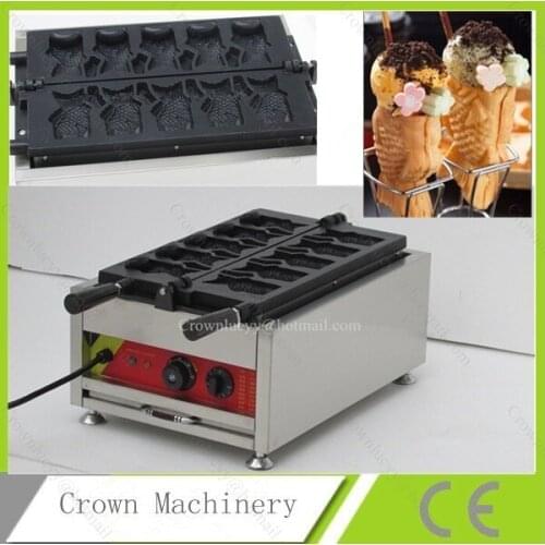 IIce cream fish waffle grill;waffle maker;5pcs Fish taiyaki cake machine