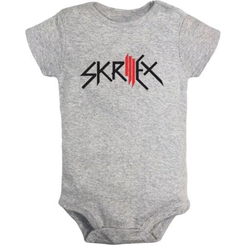 Skrillex DJ Fans Sonny John Moore Anime Death Note Symbol Newborn Baby Girl Boys Clothes Short Sleeve Romper Outfits 100% Cotton