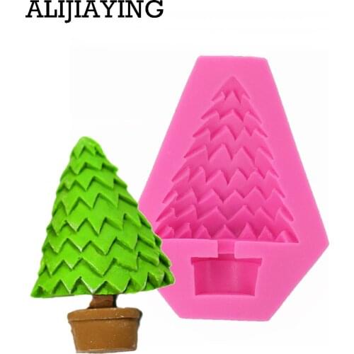 M0816 Christmas Tree Silicone mold fondant mold cake decorating tools chocolate gumpaste mold