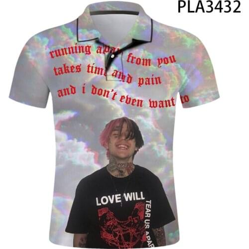 Polo Homme Lil Peep 3D Printed Summer Ropa De Hombre Short Sleeve Streetwear Men Camisas Fashion Polo Shirt Hombres Cool Tops