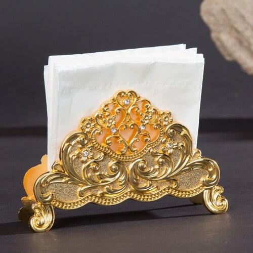 Creative Table Napkin Holder Tissue Holder Napkin Rack Stand For Napkins Metal Art Craft Home Decoration Hotel Desktop Ornament