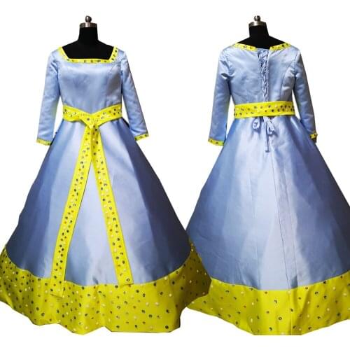 2020 New blue victorian Halloween Cosplay dress Colonial Georgian Renaissance Gothic Historical dress D-579