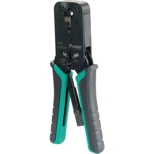 Proskit CP-376UR Ratchet Network Crimping Pliers 8P Network Clamp Hand Tools For Hair Extension Crimping Repair Tools