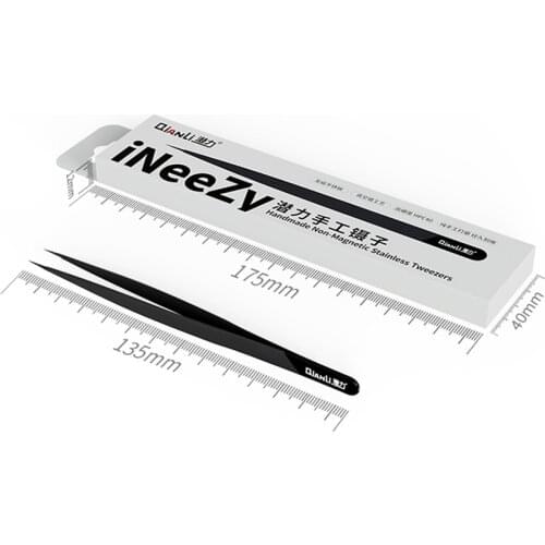 Qianli INeezy Ultra Fine Tweezers Manual Gringding Non-magnetic Stainless Tweezer IC BGA Jumper Repair Forceps for Phone Repair
