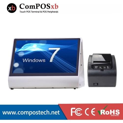 2018 new pos system 12 inch pos touch all in one pc dual-screen cash register and 80MM printer
