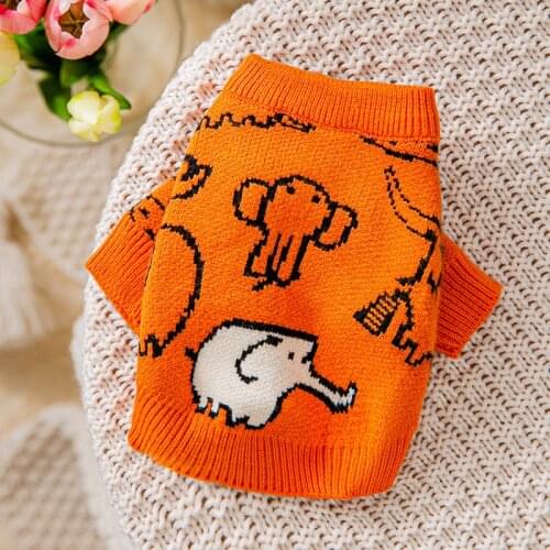Casual Knitted Sweater Dog Clothes Spring and Autumn Thin Bichon Small Dog Two-legged Clothes Cat Pet Autumn Clothes