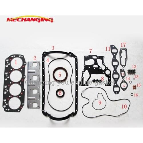 4JA1 4JB1 For ISUZU ELF Platform/Chassis N-Serie NHR TFR/TFS Engine Parts Overhaul Package Full Set Engine Gasket 51009600