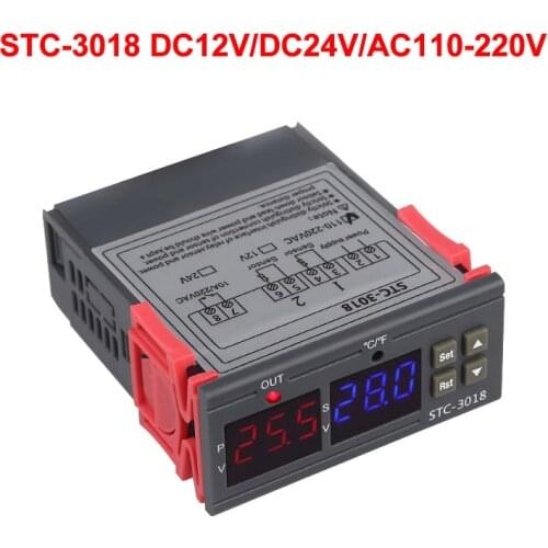 STC-3018 Intelligent Digital Temperature Controller Thermostat Temperature Control Switch Thermostat for Incubator Relay Output
