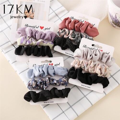 Scrunchies Hair Ring Candy Color Hair Ties Rope Trendy Korean Women Ponytail Hair Accessories 3Pcs Girls Hairbands Gifts