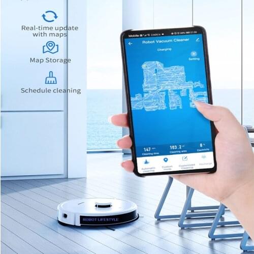 Robot Vacuum Cleaner High Powerful Suction Auto Charge vacuum Laser Navigation Draw Cleaning Area