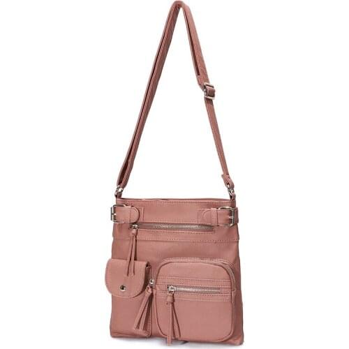 SCOFY FASHOIN Soft PU Leather Multi Pocket Crossbody Bags for Women 2020 Mini Flap Shoulder Bags Ladies Envelope Bag