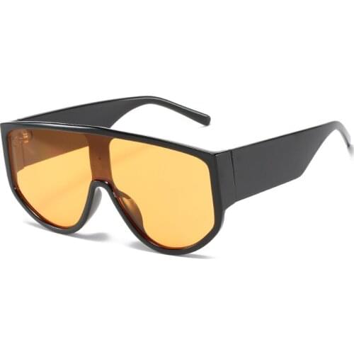 2021 Vintage Oversized One Piece Round Sunglasses Women Brand Designer Fashion Colorful Eyewear Men Goggle Shades Sun Glasses