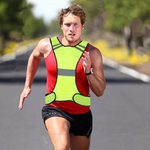 Sports Reflective Vest Night Running Outdoor Reflective Clothing Reflective Vest Running Cycling Jacket Adjustable Safety Vest