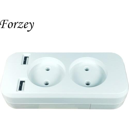 USB extension Socket charger Free shipping Double USB Port 5V 2A usb wall outlet high quality usb murale FZ-01-03