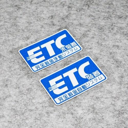 NO.S270 Japanese ETC Sign Reflective Car Stickers and Decals Waterproof Windshield Stickers Modified 3M Car St