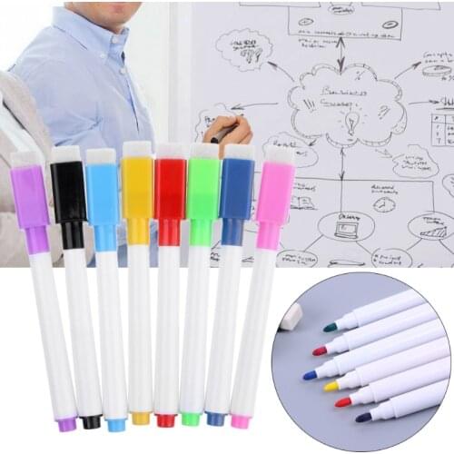 YYDS 1 Set Magnetic Whiteboard Pen Erasable Marker Office School Supplies 8 Colors