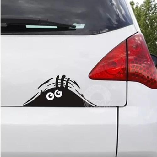 Car sticker funny 3D big eyes peek at monster sticker for Mercedes-Benz Series-A B C E S G M ML GLK CL CLK CLS GL GLK R SL SLK