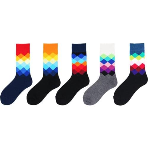 LKWDer 1 Pair Fashion Funny Mens Socks Hip Hop Harajuku Cartoon Cotton Socks Animal Beer Food Happy Casual Socks Gifts for Men