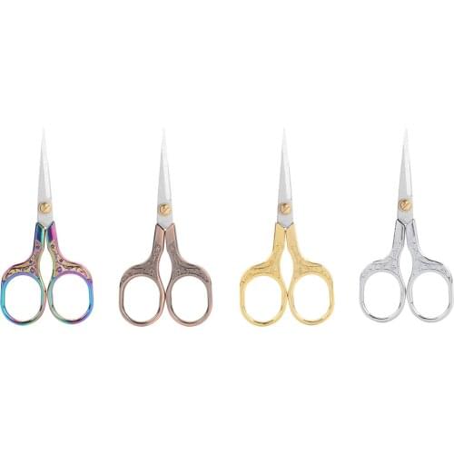 1 pc Stainless Steel Vintage Scissors Sewing Fabric Cutter Embroidery Tailor Scissor Multi-color Tools for Sewing Shears
