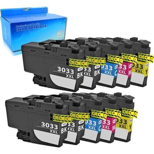 10PK compatible for brother LC3033 CMYK Ink Cartridges MFC-J995DW MFC-J995DW