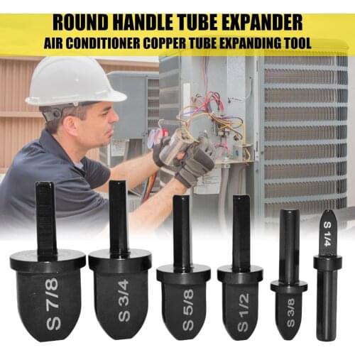6pcs Air Voor Airconditioner Conditioner Copper Pipe Swaging Round Handle Tube Expander Install Maintain Repair Maintenance Tool