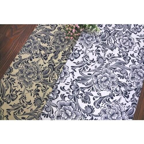 Free shipping Chinese elements blue and white porcelain printed cloth linen cloth decoration cloth