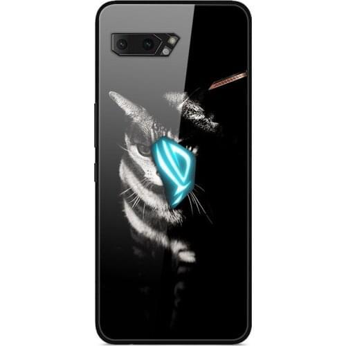 For ASUS ROG Phone 2 Phone Case Tempered Glass Case Phone Cover Fitness Back Bumper Series 1
