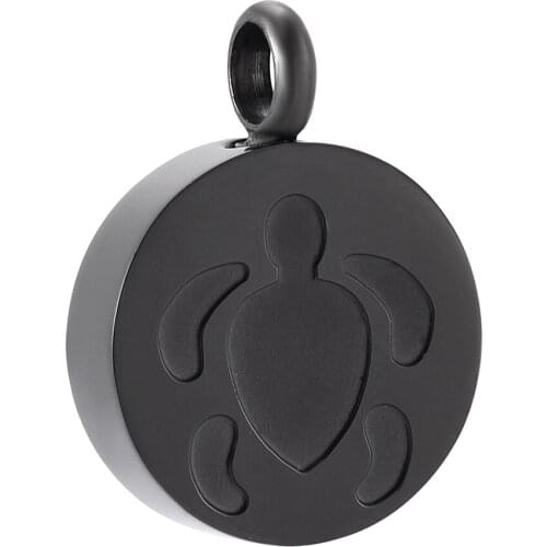 CMJ9928 Turtle Cremation Pendant Necklace Stainless Steel Memorial Ashes Keepsake Pet Bone Ashes Holder Charm Pendant