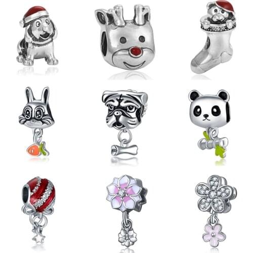 DIYcharm bracelet beads for jewelry making berloques prata original abalorios home decoration accessories sieraden maken