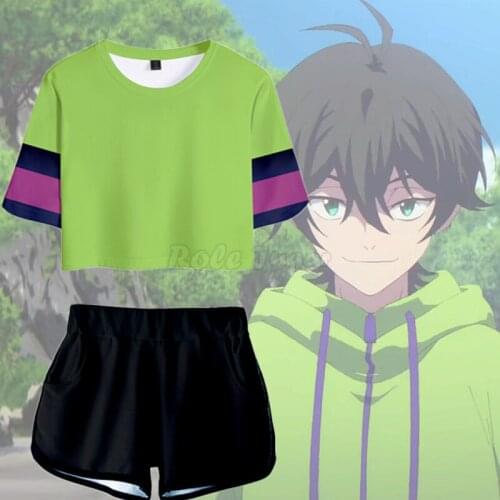 Anime SK8 the Infinity Cosplay Tops + Shorts Sets Casual Women Girls 3D Digital Printing Sport Suits XS-2XL C37M177