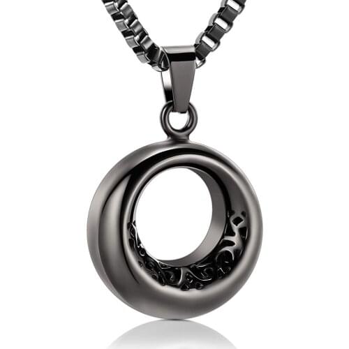 Circle of Life Urn Necklace for Ashes Stainless Steel Eternity Keepsake Memorial Cremation Jewelry for Ashes Pendant Locket