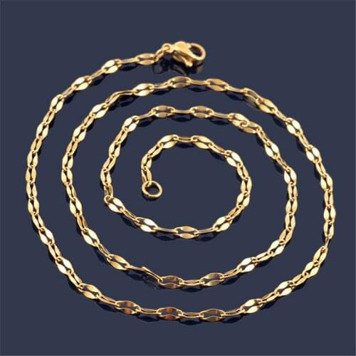 Stainless Steel Long Chain Necklace for Diy Pendant Necklace Gold Silver Color 46cm Link chains Accessories 3pcs Wholesale Lots