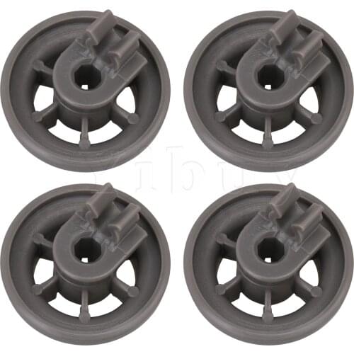 4x Gray Plastic Dishwasher Lower Dish Rack Roller 4581DD3003B 36x26mm