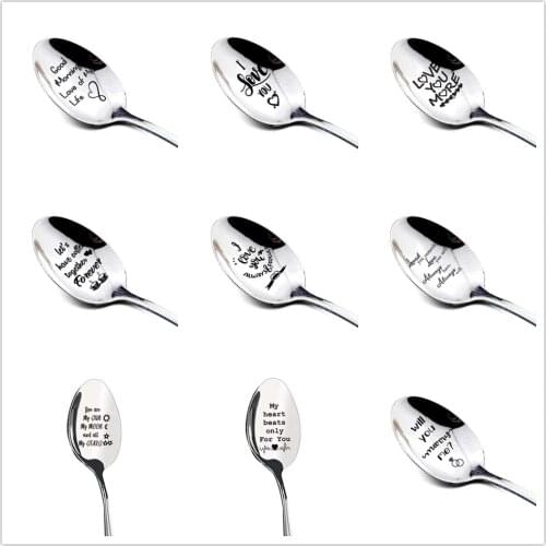 Anniversary Gift Stainless Steel Spoon Coffee Spoon Long Handle Tea Spoons Kitchen Table Spoon Restaurant Kitchen Tableware