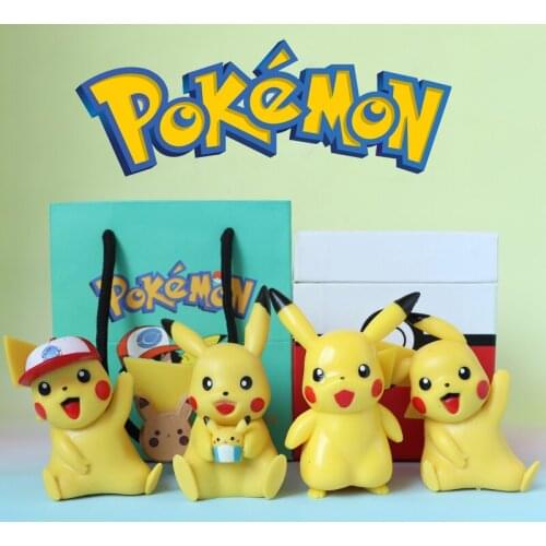 Pokemon Genuine Pikachu Series Cute Action Figure Ornament Model Toys
