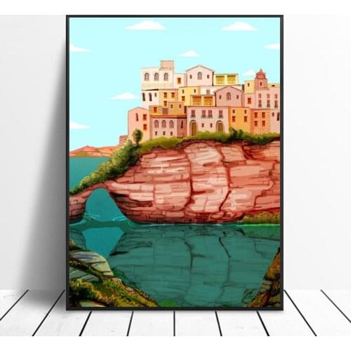 Sardinia Art Canvas Poster Home Decoration Painting No Frame